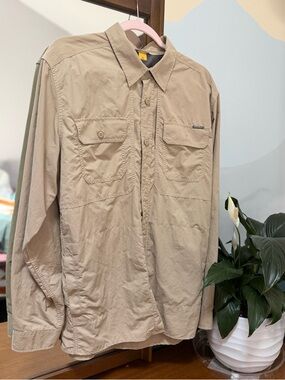 Eddie Bauer Lightweight Beige Men's Outdoor Shirt